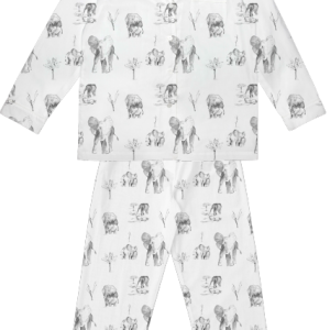 Elephant - Mens Woven Long Pyjamas Set