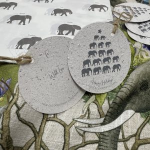 Elephant Dung Festive Gift Tags Set