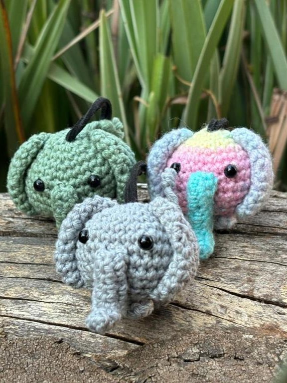 Crochet Elephant Keyring - Image 3