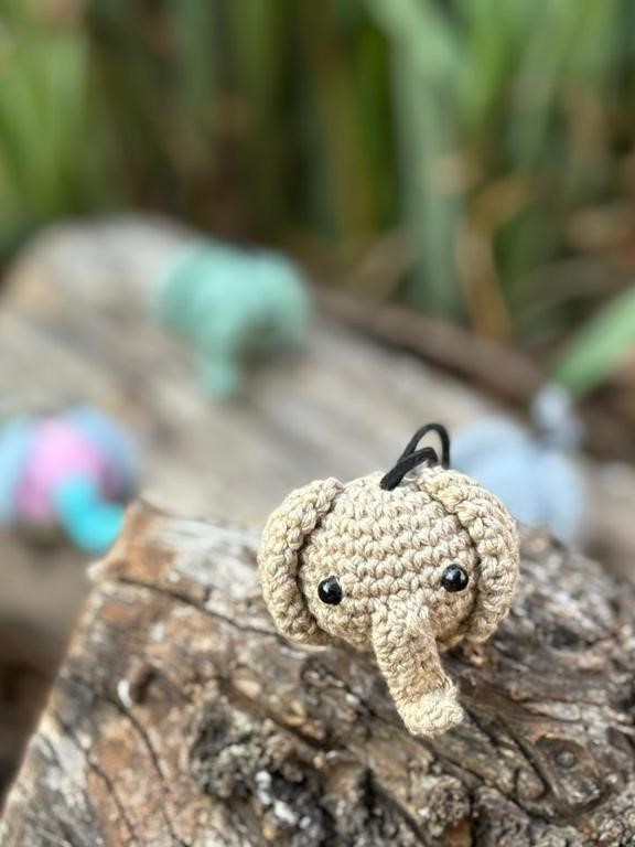 Crochet Elephant Keyring - Image 2